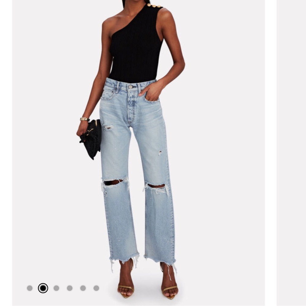 Moussy Vintage Odessa Wide Straight-Leg Jeans size 24
